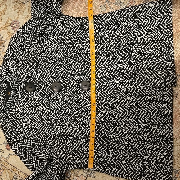 JM Collection Black and White Chevron Print 3-Button Jacket - Size XL - Picture 10 of 10